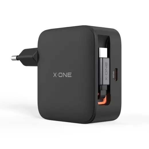 X-One ChargeGo travel charger | 65W | GaN | USB-C | black