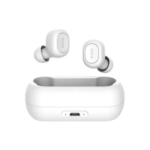 QCY T1C Airpods Bluetooth 5.0 Stereo austiņas ar mikrofonu (MMEF2ZM|A) baltas