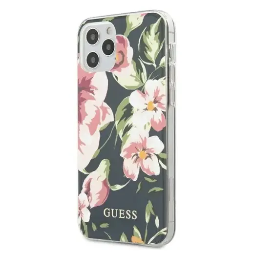 Guess GUHCP12MIMLFL03 iPhone 12|12 Pro6,1" navy N°3 Flower Collection