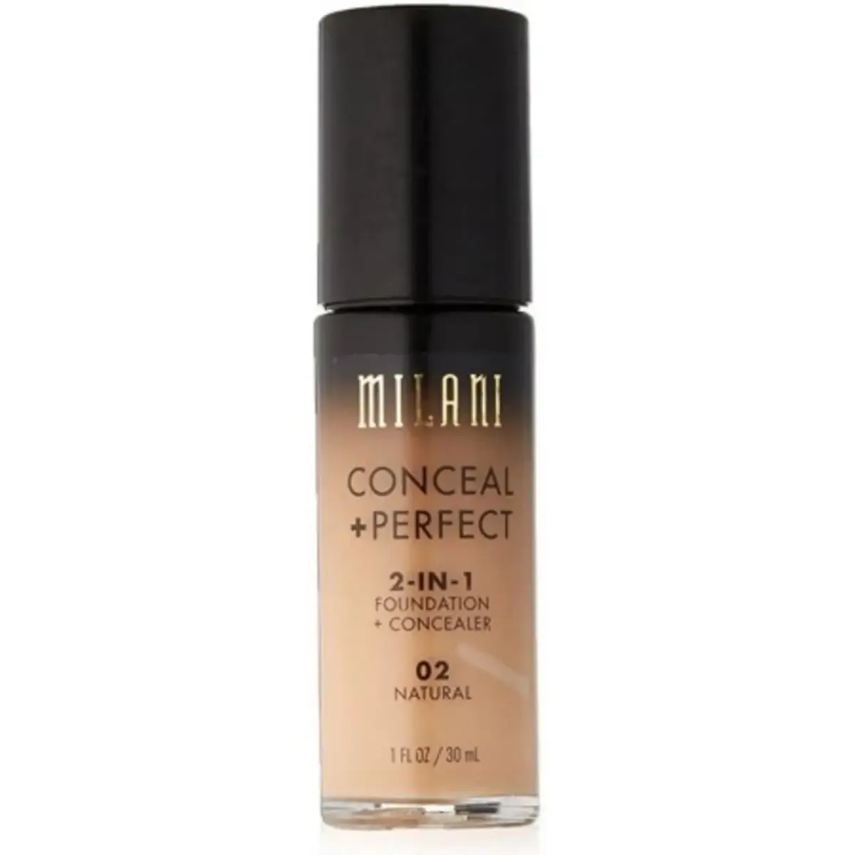 Milani, Conceal + Perfect, Liquid Foundation & Concealer 2-In-1, 02, Natural, 30 ml