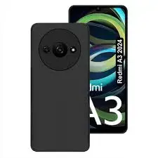 Fusion Elegance Fibre Izturīgs Silikona Aizsargapvalks Xiaomi Redmi A3 4G melns