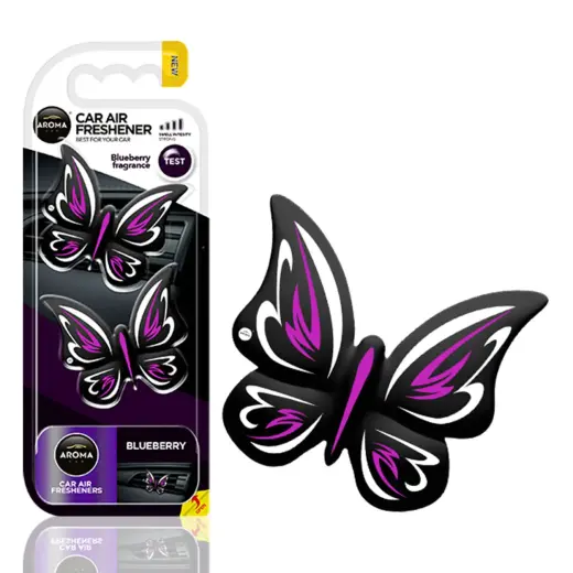 Car air freshener AROMA FANCY SHAPES BUTTERFLY Blueberry