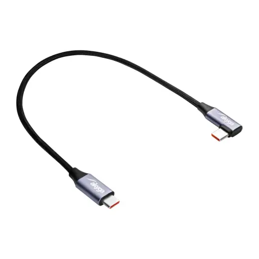 Cable USB Akyga AK-USB-53 USB type C (m) | USB type C (m) Angle ver. 2.0 60W 0.3m