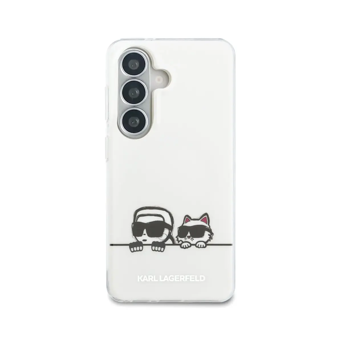Karl Lagerfeld IML K&CH Peekaboo Logo Magnetic Case for iPhone Samsung Galaxy S26 White