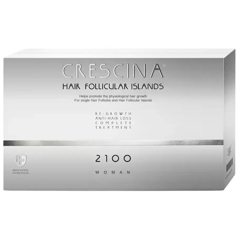 Labo, Crescina Follicular Islands 2100, For Growth Stimulation, Ampoules Treatment Serum, For Scalp, For Women, 10 +10 pcs