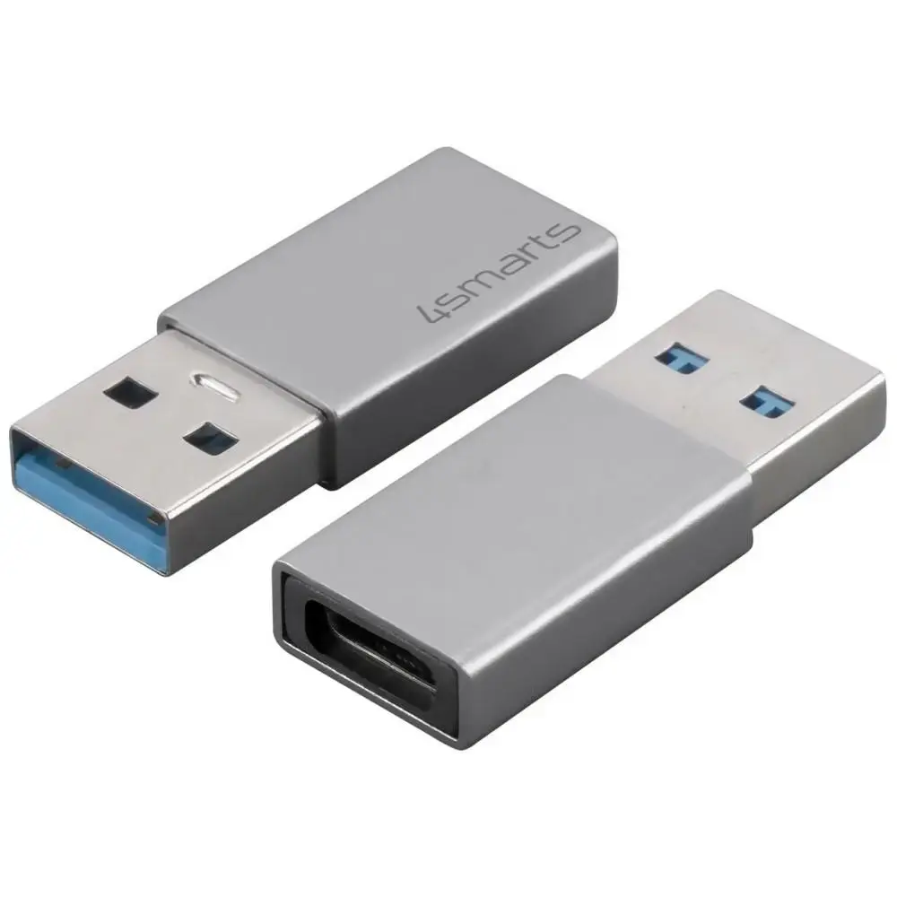 Adapter 4smarts Passive USB-A 3.0 to USB-C 2 pcs. silver