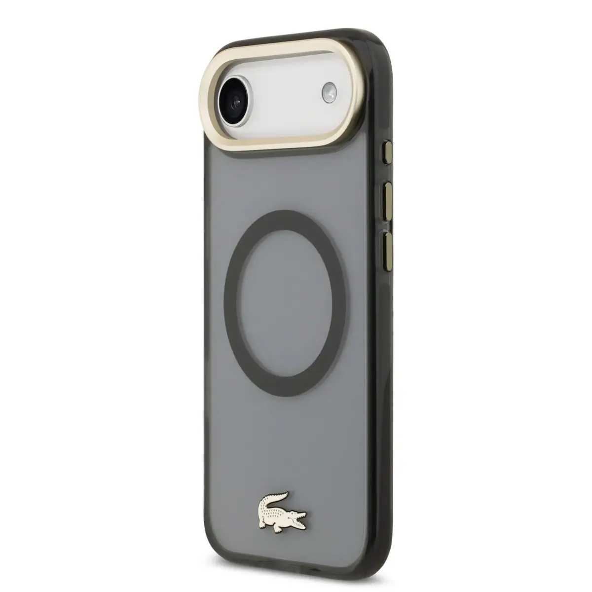Lacoste PC|TPU Frosted Finish Gold Logo MagSafe Case for iPhone Air Black