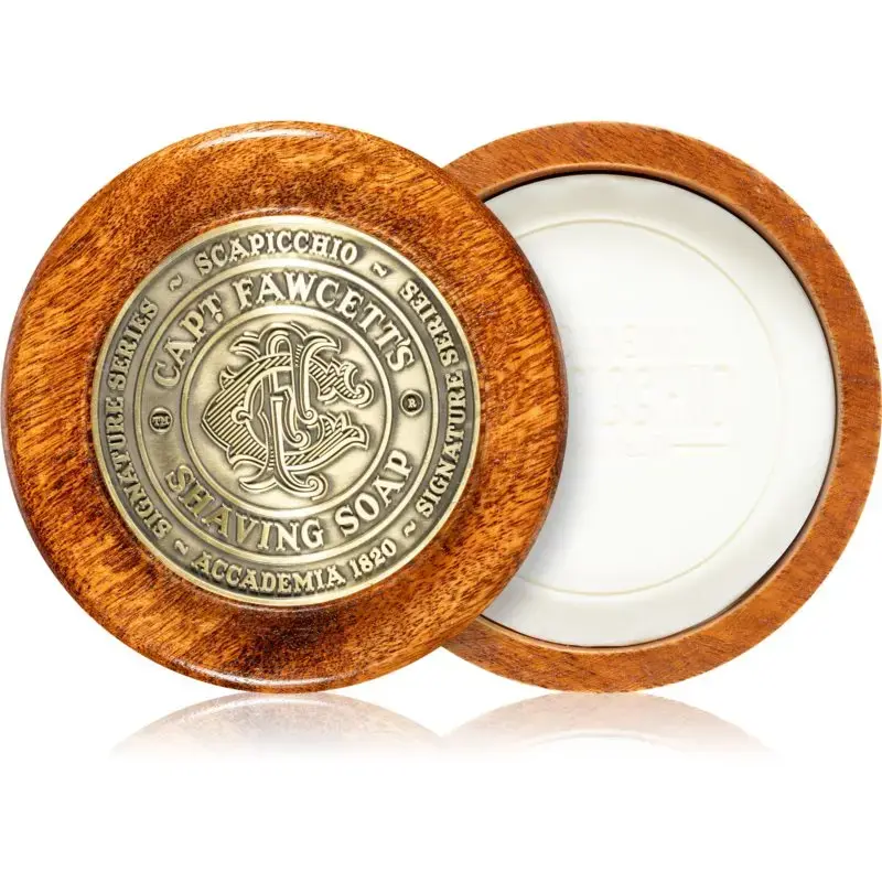Captain Fawcett Shaving Soap in a Wooden Box XScapicchio 110 G