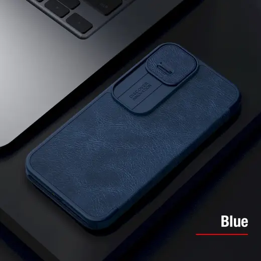 Nillkin Qin Book PRO Case for iPhone 13 Blue