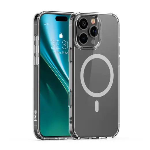 Etteri Color Mag maciņš ar MagSafe atbalstu telefonam iPhone 16 Pro Max pelēks