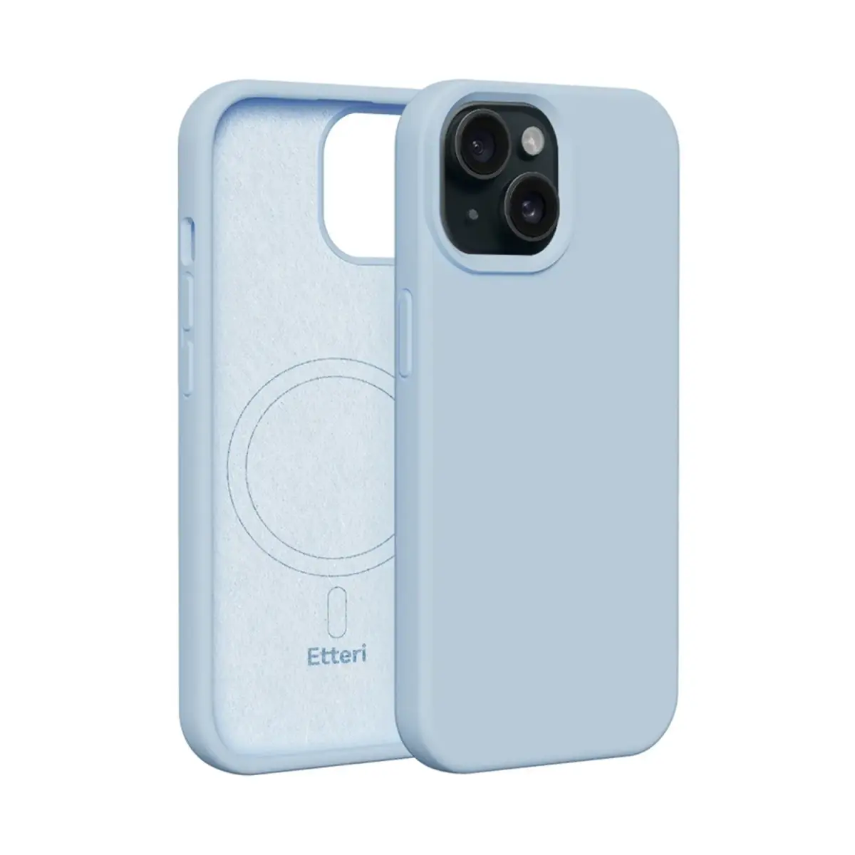 Etteri Silicone phone case with MagSafe support for iPhone 14 blue