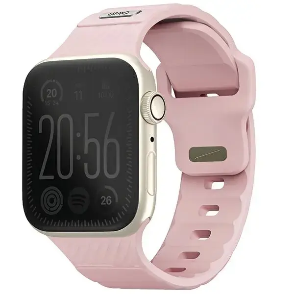 UNIQ Stride viedpulksteņa siksniņa priekš Apple Watch 1/2/3/4/5/6/7/8/9/SE/SE2/SE3 (38/40/41 mm) | silikons | rozā/gaiša