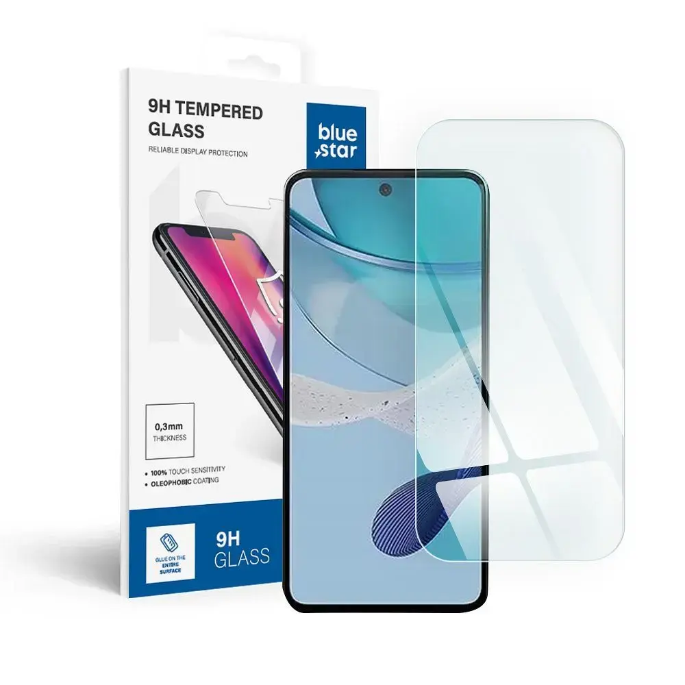 Tempered glass to Motorola G53 Blue Star