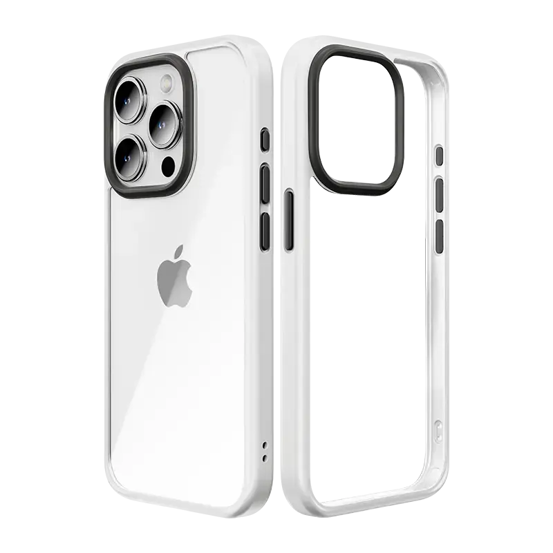 Rock Guard Series maciņš telefonam iPhone 15 Plus caurspīdīgs balts