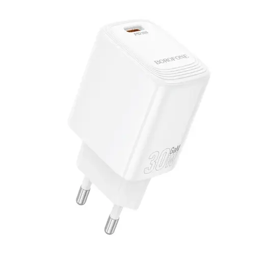 Borofone BN28 travel charger | 30W | PD | USB-C | with 1m USB-C to USB-C cable | white