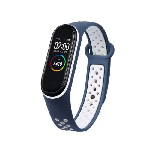 Fusion dots band for Xiaomi Mi Band 5 | Mi Band 6  blue - white