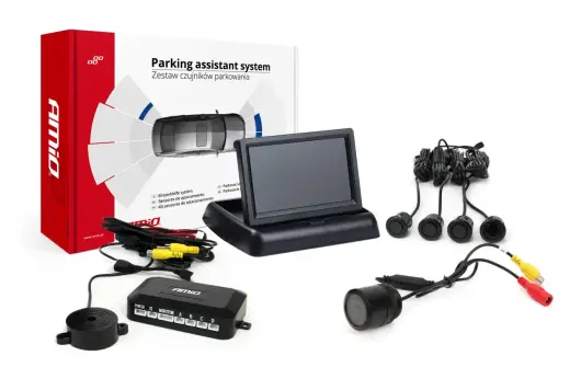 Parking assistant system TFT02 4,3" with HD-301-IR 4 sensors black "GOLD"