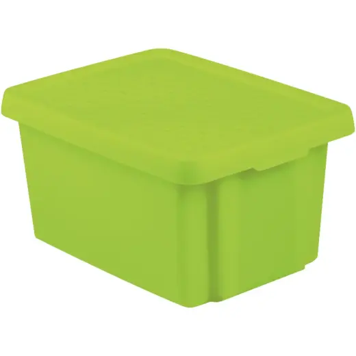 Ящик с крышкой Essentials 16л 30x39x21cм зеленая