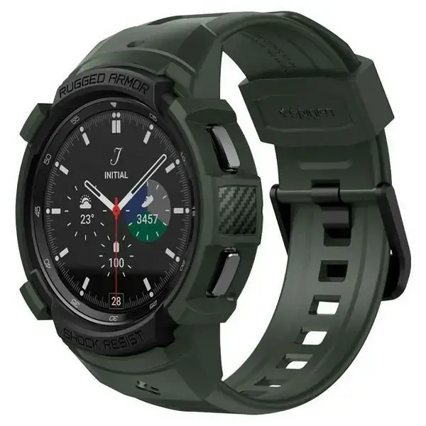 Spigen Rugged Armor Pro Samsung Watch 4 CLASSIC 46mm zielony|military green ACS04326