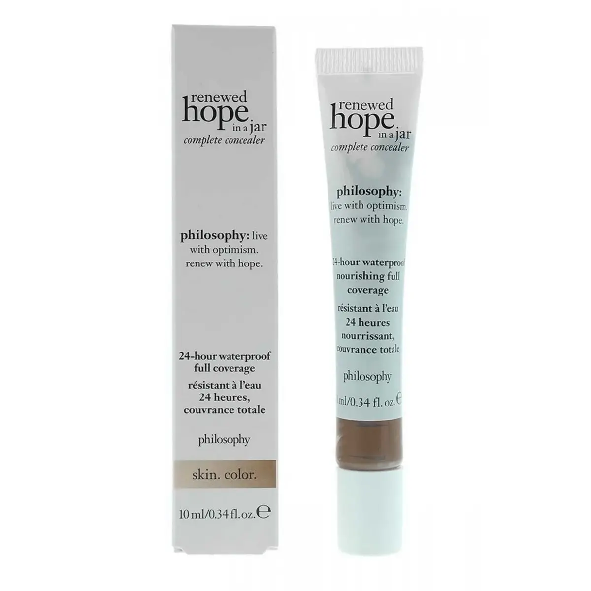 Philosophy, Renewed Hope In A Jar, Waterproof, Full Coverage, Liquid Concealer, 9.5, Cocoa, 10 ml