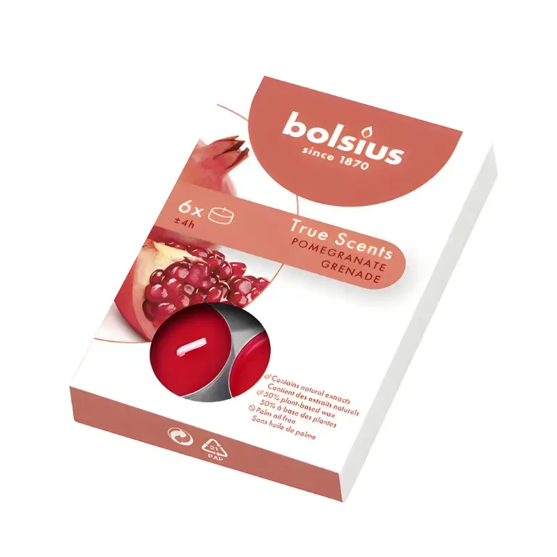 Tējas sveces arom. 6 gab.True Scents pomegranate