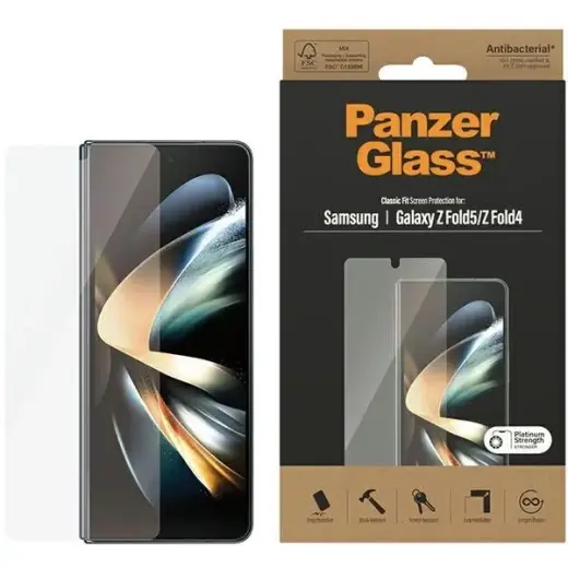 PanzerGlass Classic Fit antibacterial tempered glass for phone Samsung Galaxy Z Fold 5 | Samsung Galaxy Z Fold 4