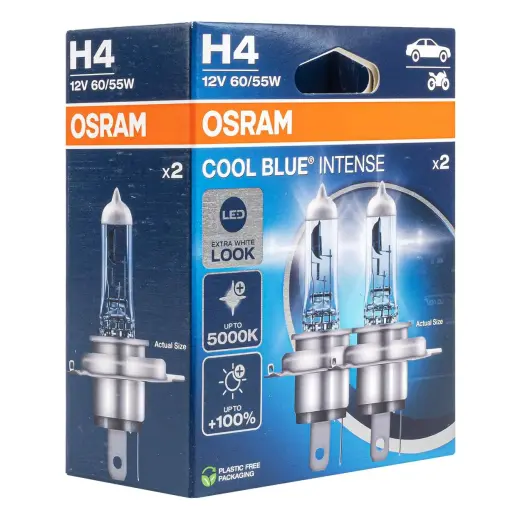 Halogen Bulbs Osram H4 12V 60/55W P43t Cool Blue NEXT GEN 5000K 2 pcs