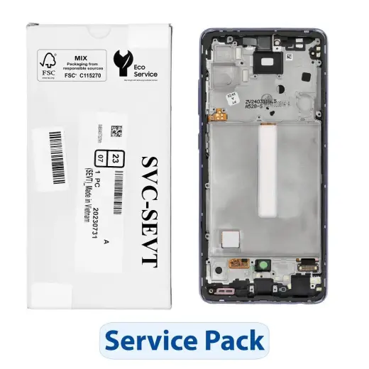 ServicePack LCD Display SAMSUNG A52S 5G A528B GH82-26861C Purple