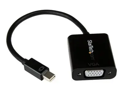 StarTech.com Mini DisplayPort to VGA Adapter - DisplayPort 1.2 - 1080p - Thunderbolt to VGA Monitor Adapter - Mini DP to VGA (MDP2VGA2) - DisplayPort | VGA adapter - Mini DisplayPort to HD-15 (VGA) - 22 cm