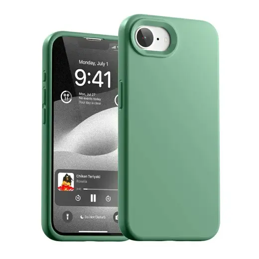 Mercury Силиконовый чехол для телефона iPhone 16 зеленый