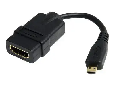 StarTech.com 5in High Speed HDMI Adapter Cable - HDMI to HDMI Micro - F|M - 5 inch Micro HDMI Adapter - HDMI Female to Micro HDMI Male (HDADFM5IN) - HDMI adapter - 1.2 cm
