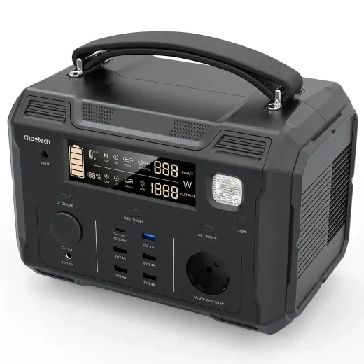 Подключаемый аккумулятор Choetech 484Вч 500В черный (BS004)