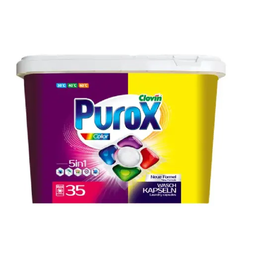 Veļas mazgāšanas kapsulas PUROX Universal, 35gab