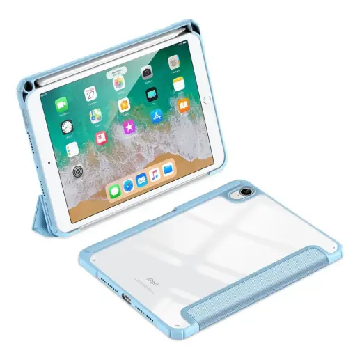 Dux Ducis Toby armored tough Smart Cover for iPad mini 2021 with a holder for Apple Pencil blue