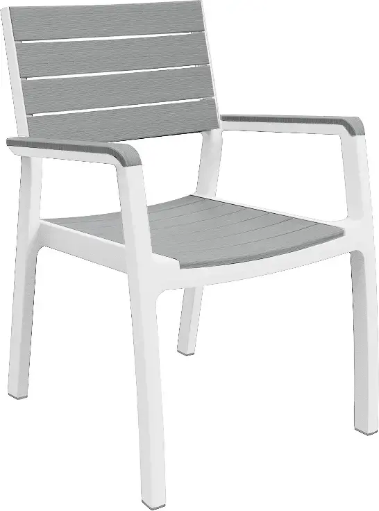Dārza krēsls Harmony Armchair balts/gaiši pelēks