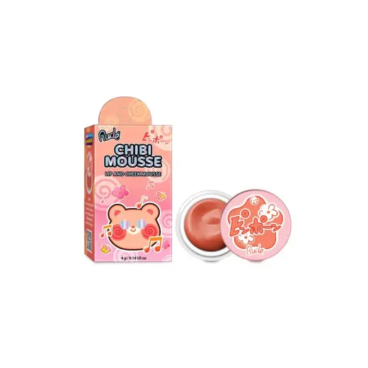 Rude Cosmetics, Chibi Mousse, Lip & Cheek Balm 2-In-1, Fuzzy, 4 g