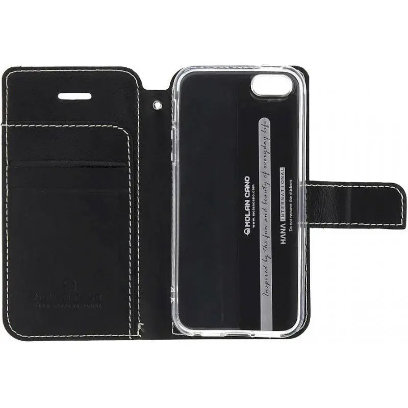 Molan Cano Issue Book Case for Xiaomi Redmi Note 9 LTE Black