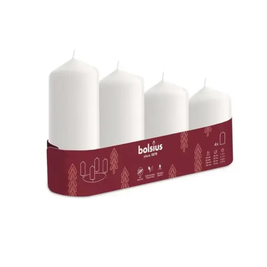 Sveces cilindrs 4 gab. Ø120, 100, 80, 60x48mm baltas 
