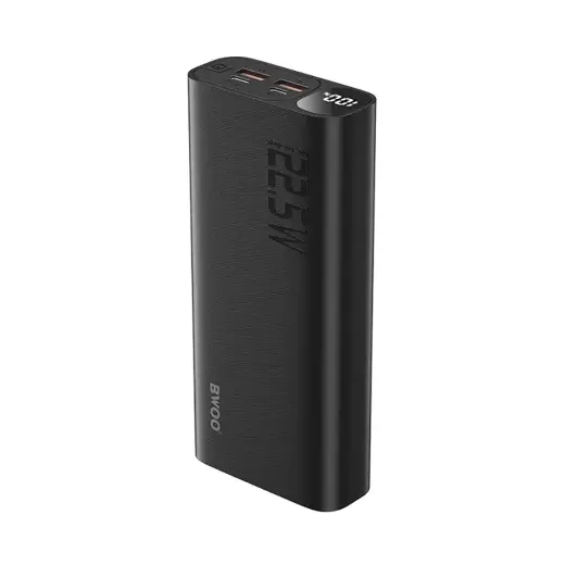 BWOO väline akupank (powerbank) | 20 000 mAh | 22.5W | USB-A, USB-C | LED ekraan | must