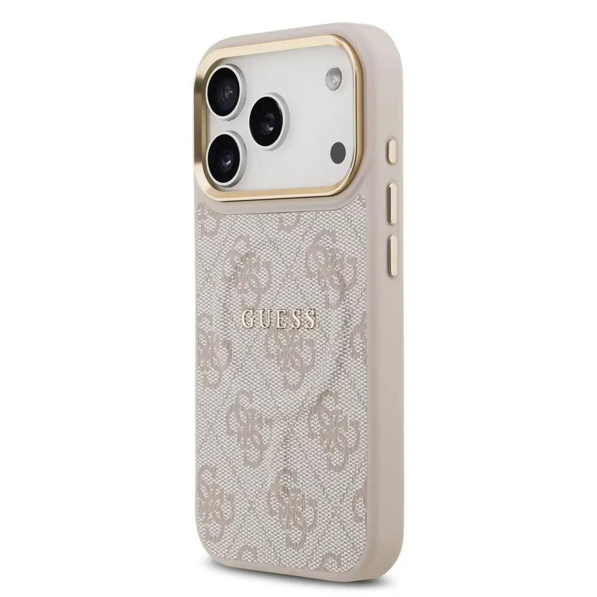 Guess PU Leather 4G maciņš ar MagSafe atbalstu telefonam iPhone 17 Pro rozā