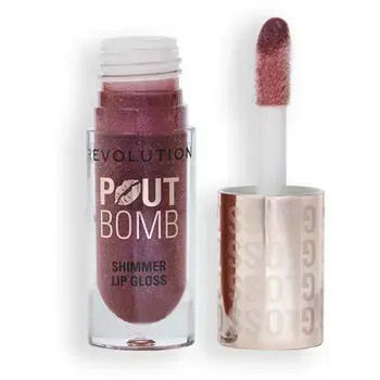 Makeup Revolution Pout Bomb Shimmer Lip Gloss - Lesk na rty 4,5 ml Berry Lustre