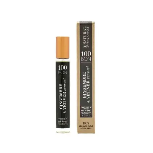 100 Bon, Gingembre & Vetiver Sensuel, Eau De Parfum, Unisex, 15 ml *Miniature