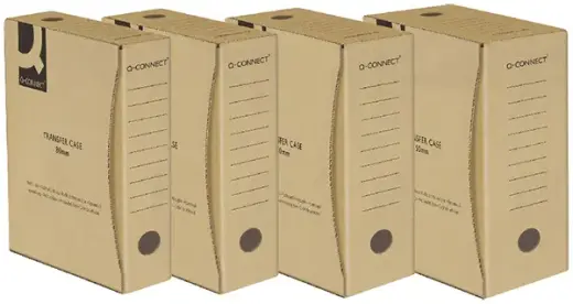 Arhīva kārba Q-CONNECT, 340x150x288 mm, no  blīva gofrēta kartona, brūnā krāsā