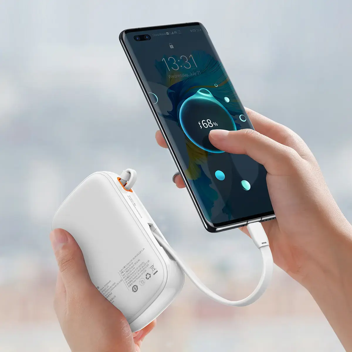 Baseus Qpow PRO external battery (powerbank) | 20000 mAh | 22.5W | USB-C, USB-A | white