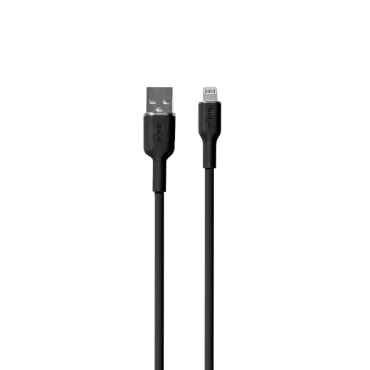 Puro Soft провод для передачи данных и зарядки | USB-A на Lightning | 1.5м | черный