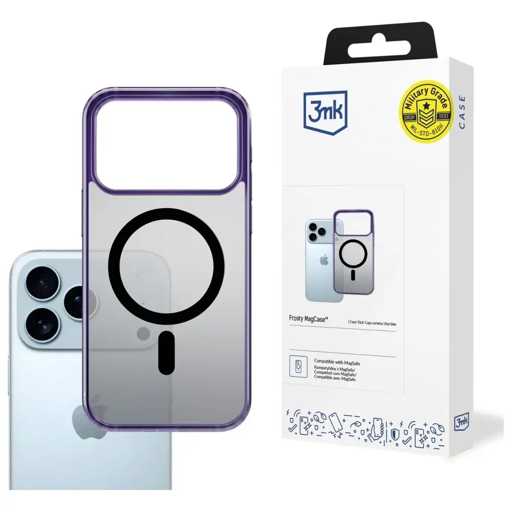 Case 3MK Frosty MagCase for Apple iPhone 17 Pro purple