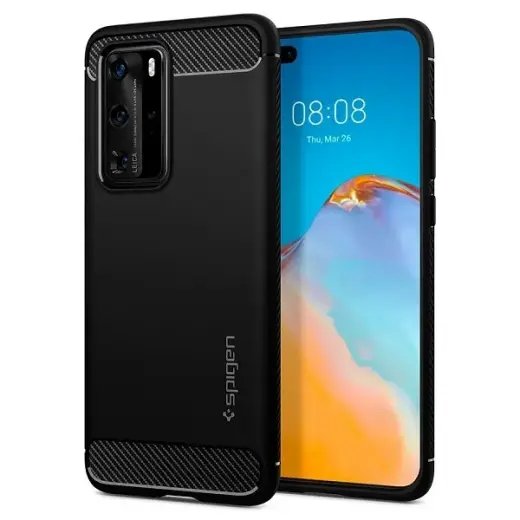 Spigen Rugged Armor vāciņš Huawei P40 Pro melnā krāsā