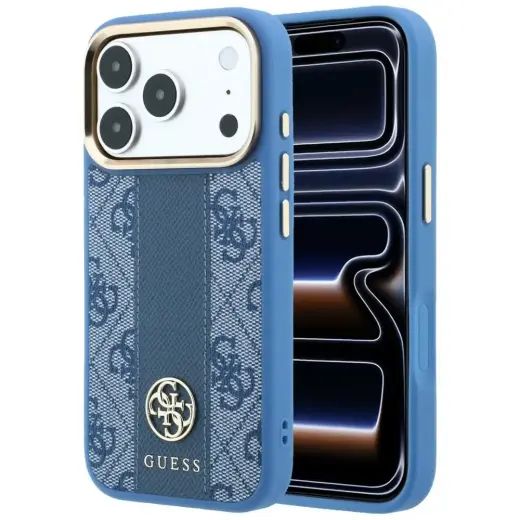 Guess 4G with Stripe Round and Classic Logos чехол с поддержкой MagSafe для телефона iPhone 18 Pro Max | iPhone 17 Pro Max