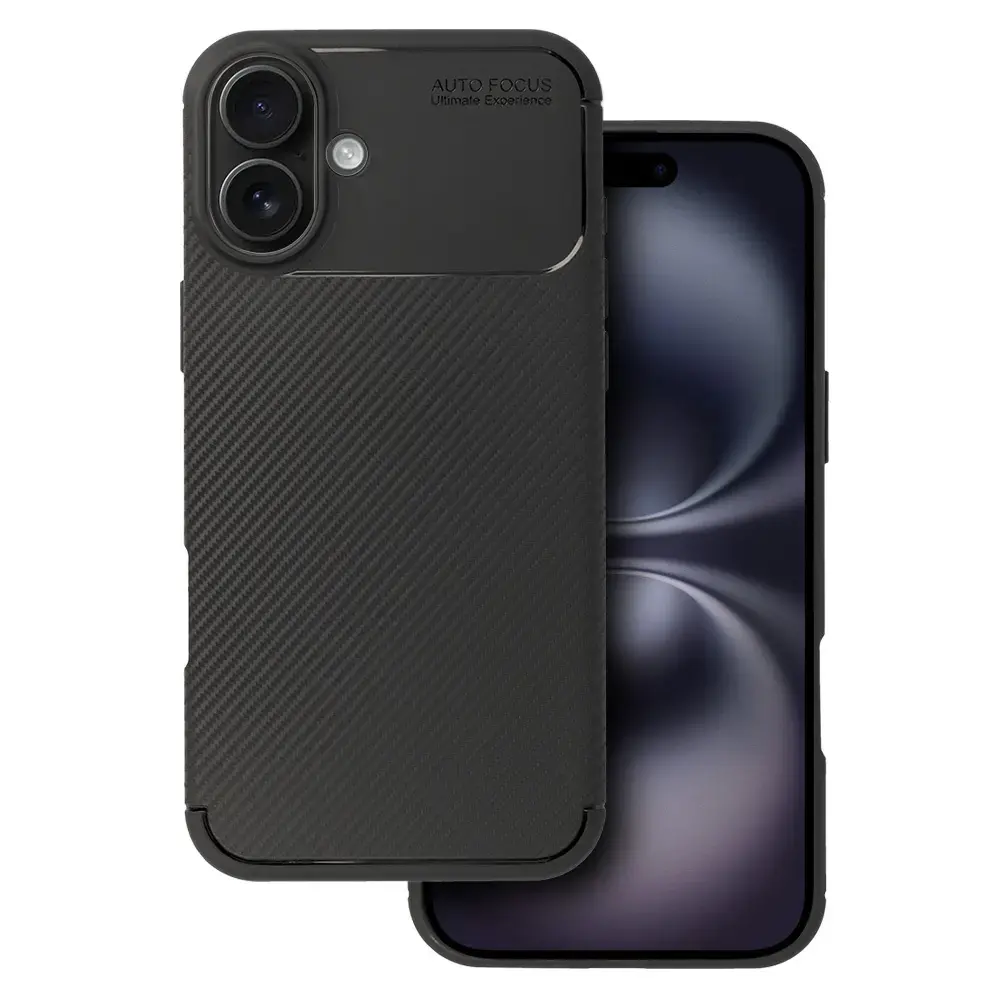 Tel Protect Carbon Elite maciņš telefonam iPhone 16 Plus melns