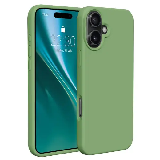 Etteri Silicone phone case for iPhone 16 Plus light green